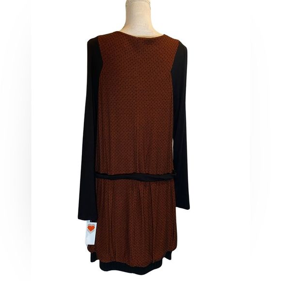 NWT Bai Amour French Lagenlook Dress. Brick Red Color.  Large - Picture 2 of 8